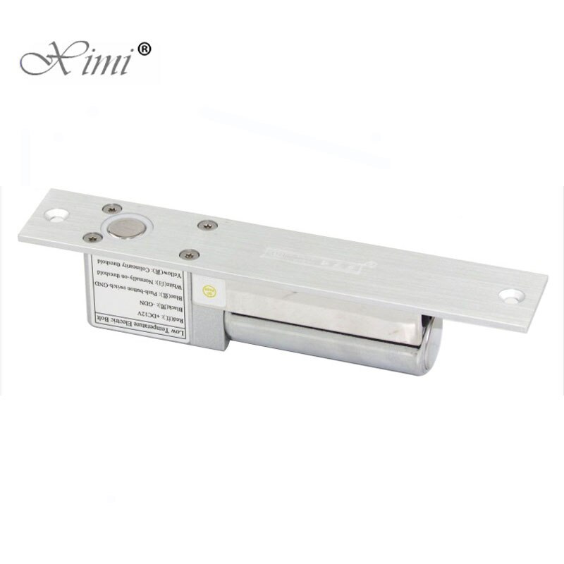 Low Temperature Electric Lock Access Control Bolt Lock With Time Delay 2 Lines NC Fail Safe Type Electronic Lock DC 12V