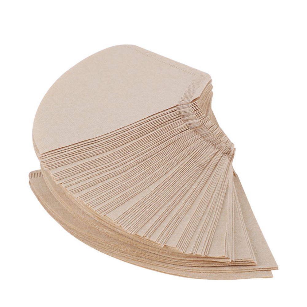 Filtro de papel de café en forma de "V" para café, , papel de goteo de madera, accesorios de cocina, 100 unids/bolsa