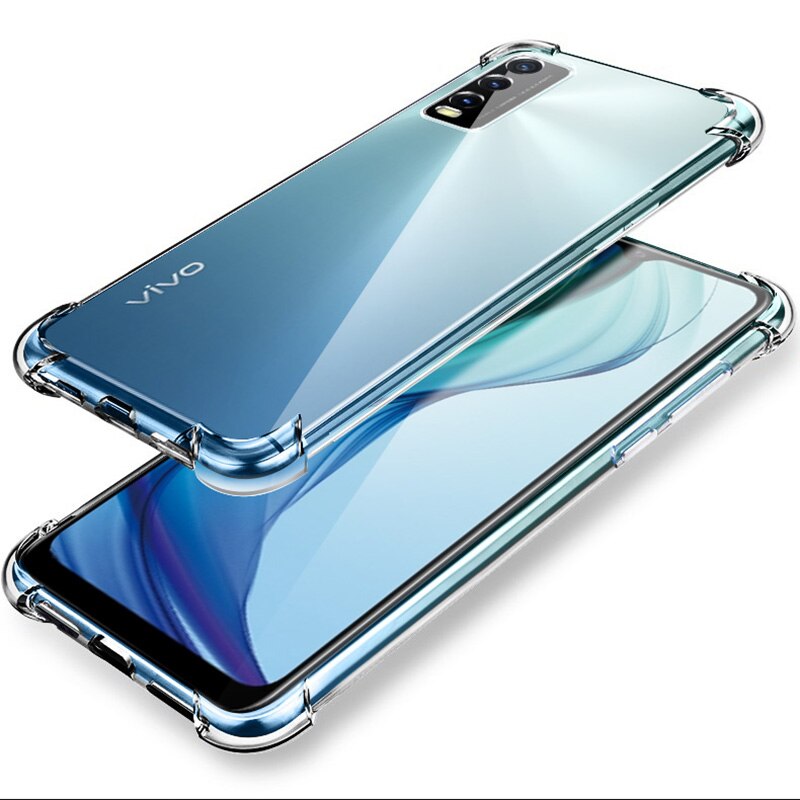 Funda airbag-stoßschutzhülle für vivo  y11s y12s y20 y20a y20g y20i y20s y20sg y30g, weiche, transparente, dünne tpu-silikonhülle