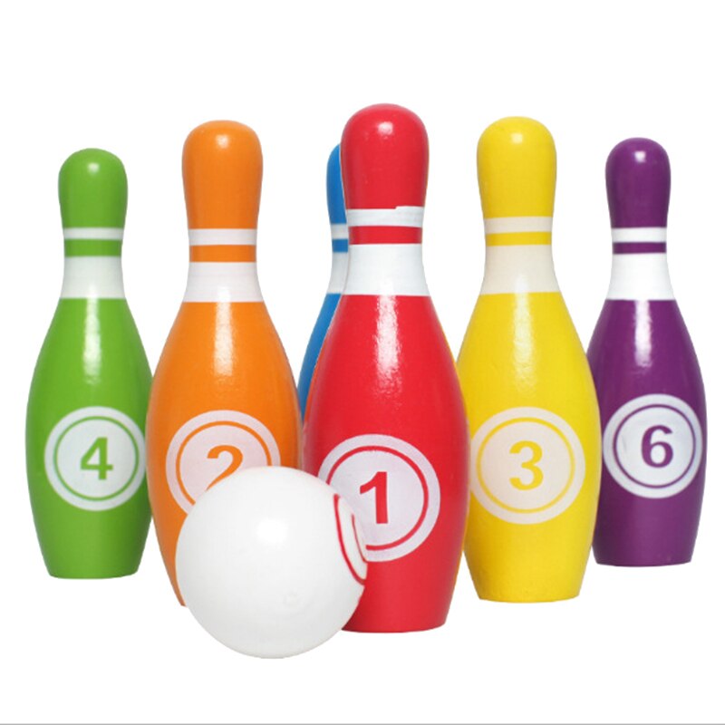 Kids Bowling Speelgoed Set,6 Kleurrijke Pinnen 1 Ballen, Peuters Speelgoed Gedrukt Met Nummer, Voor Jongens Meisjes 1-6Years Oude