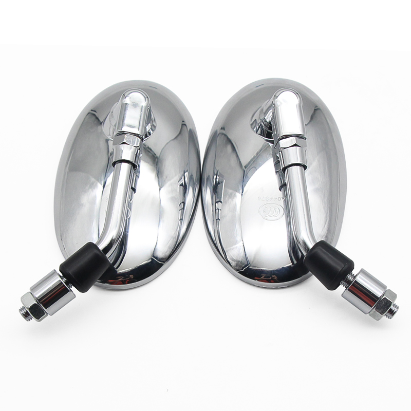 Achteruitkijkspiegel voor motorfietsen Vintage ovale spiegel Bromfietsen zijspiegel Hoge prestaties Universeel: Default Title