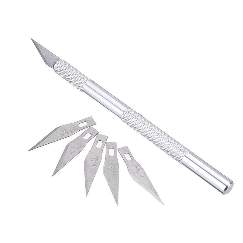 6 Blades Scalpel Blade Cutter Metal Wood Carving Hobby Cutter Engraving Craft Tools DIY Cutting Stationery Tool Utility Knife