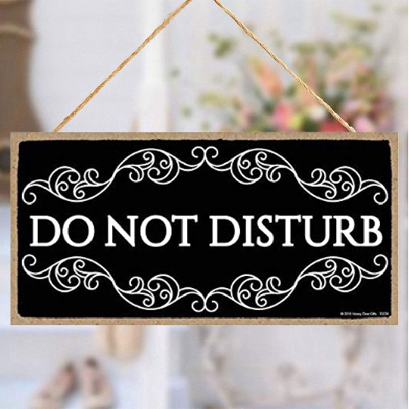 Noir porte cintre réunion en cours ne pas déranger maison bureau accessoire signe Plaque pour maison bureau étude porte décor