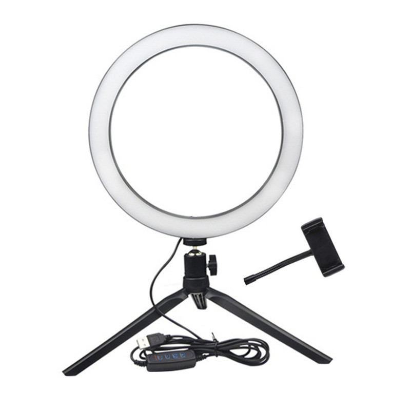 10 inch led selfie ringlicht studiofotografie foto ring invullicht met statief voor smartphone make-up