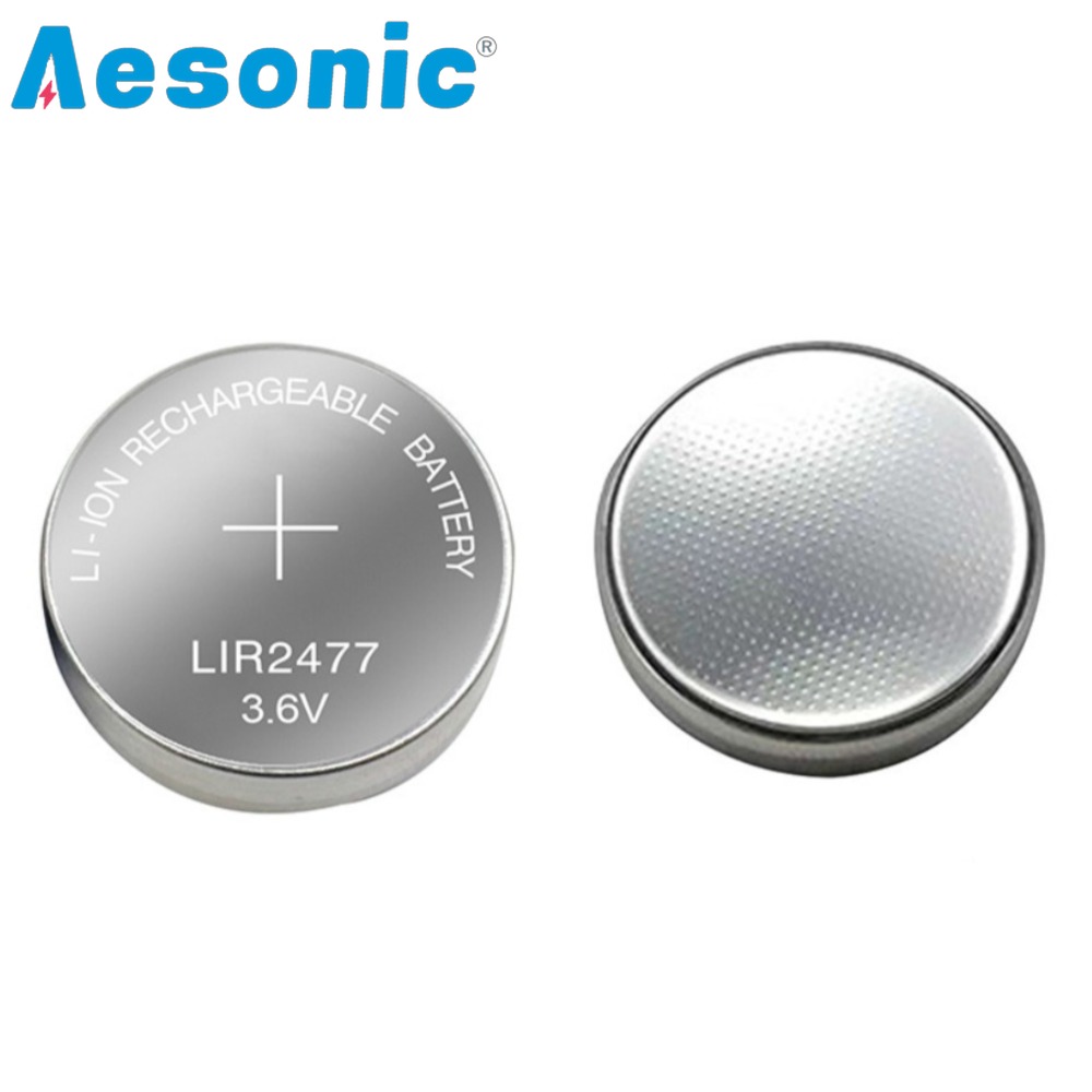 10 teile/los 3,6 V 200 mAh LIR2477 Knopfbatterie Lithium-Akku Knopfzelle für Uhr Rechner Tablet Ersetzt CR2477