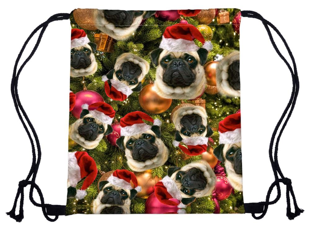 Pocke trope baglomme reb kvinder mænd taske juleserie bundle taske 3d digital printet tegneserie juletape skuldertaske: Bpa 601344