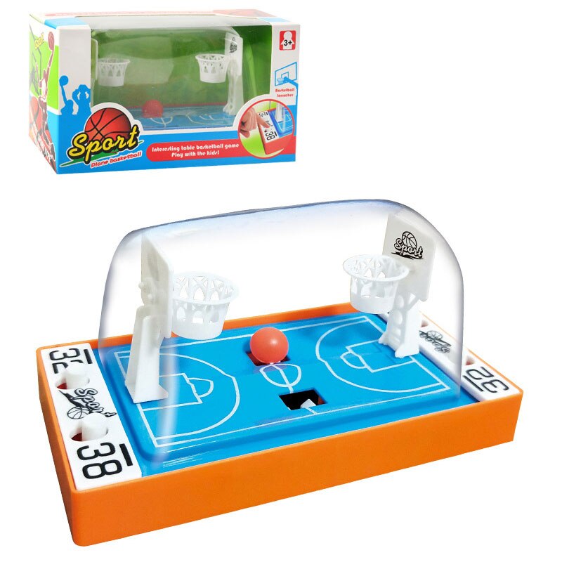 Børns dobbeltbord mini basketball legetøj finger knap desktop skyde forældre-barn interaktivt spil: Gul