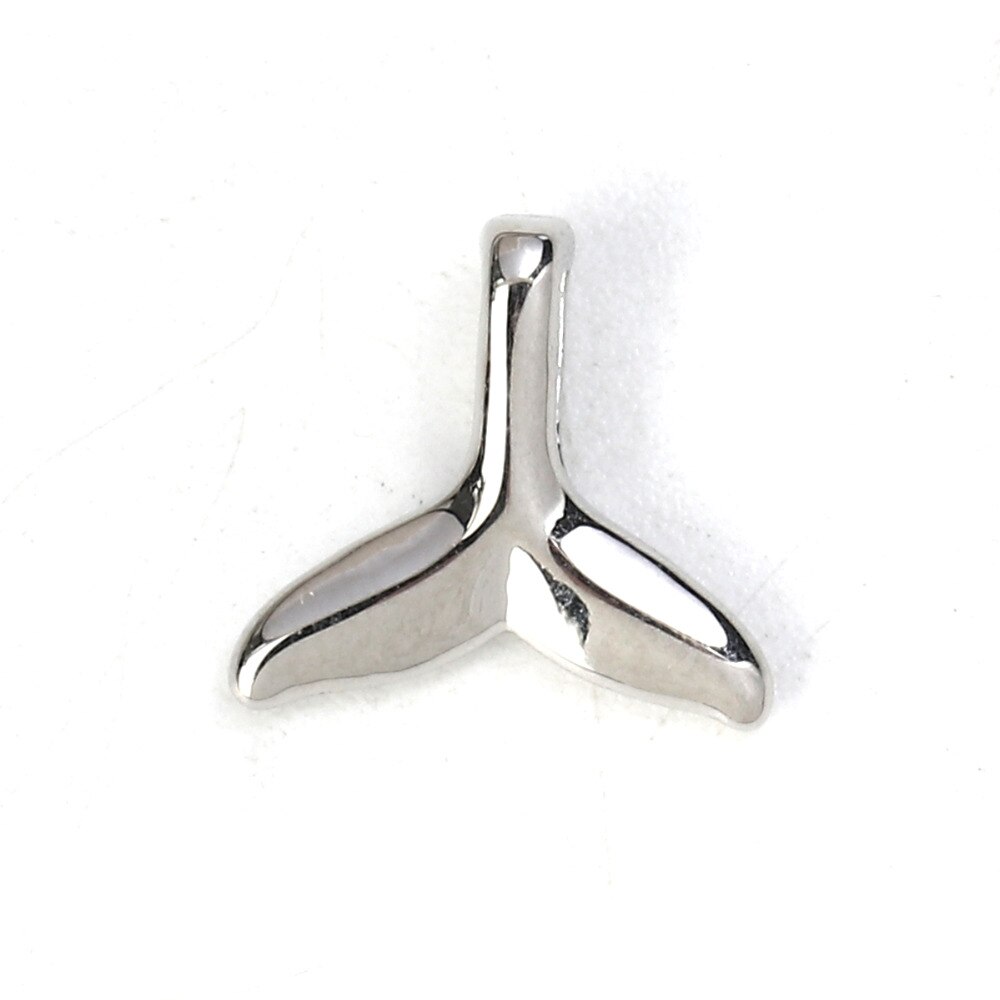 Doreen Box Zinc Based Alloy Charms Kawaii Animals Whale Tail Silver/Gold Pendants 11mm( 3/8") x 10mm( 3/8"), 20 PCs