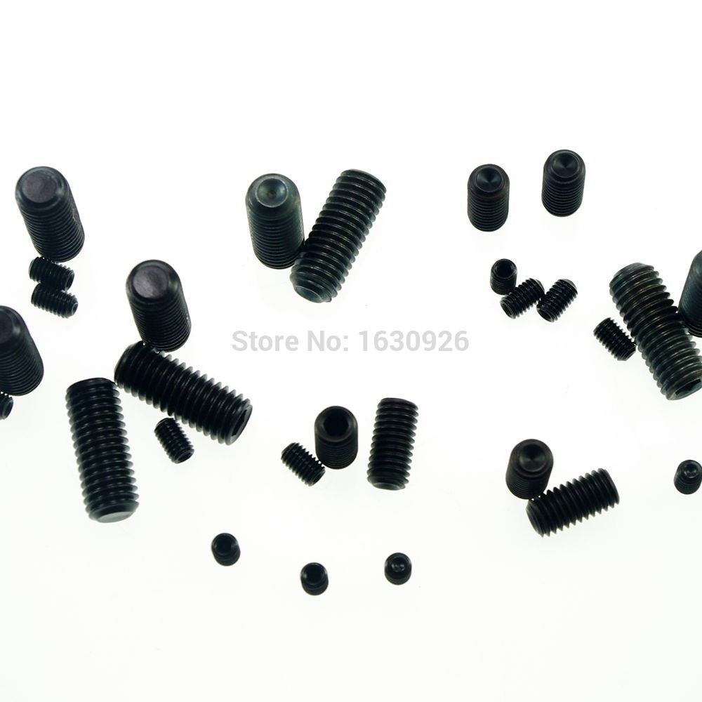 100 pieces M8x20mm Head Hex Socket Set Grub Screws Metric Threaded flat-head