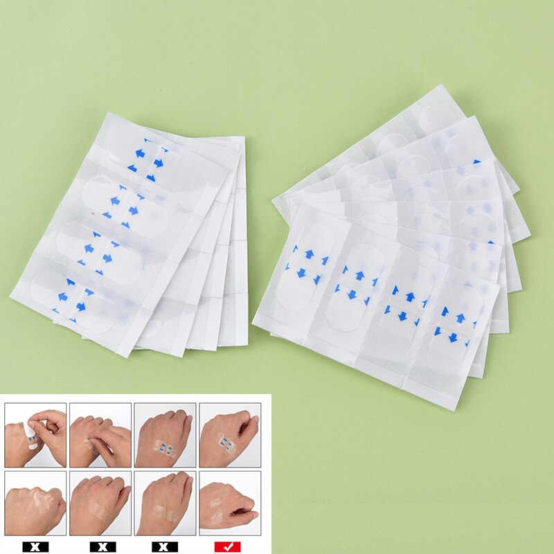 Herramientas de Estiramiento facial de maquillaje, adhesivo para cara delgada, adhesivo Invisible para levantar la barbilla, cinta médica, 40 Uds.