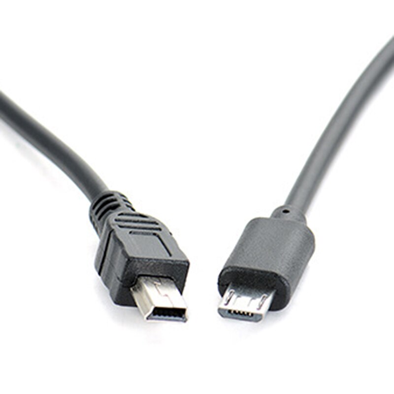 Micro USB 5Pin Male to Mini USB 5Pin Male Data Adapter Converter Cable OTG Cord Data Cable for Camera Computer 25cm