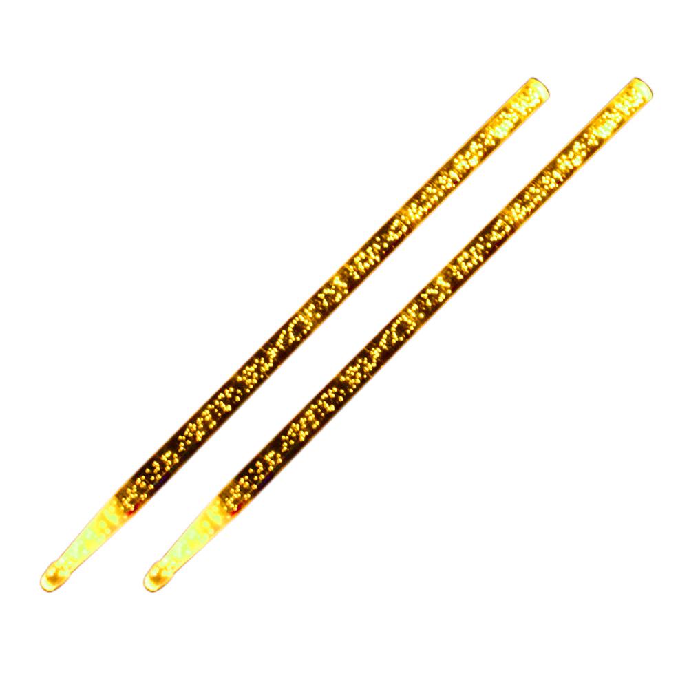 Acrylic Thigh Shiny LED Light Drumsticks Percussion Instrument Luminous Stick Drum Accessories: Gold