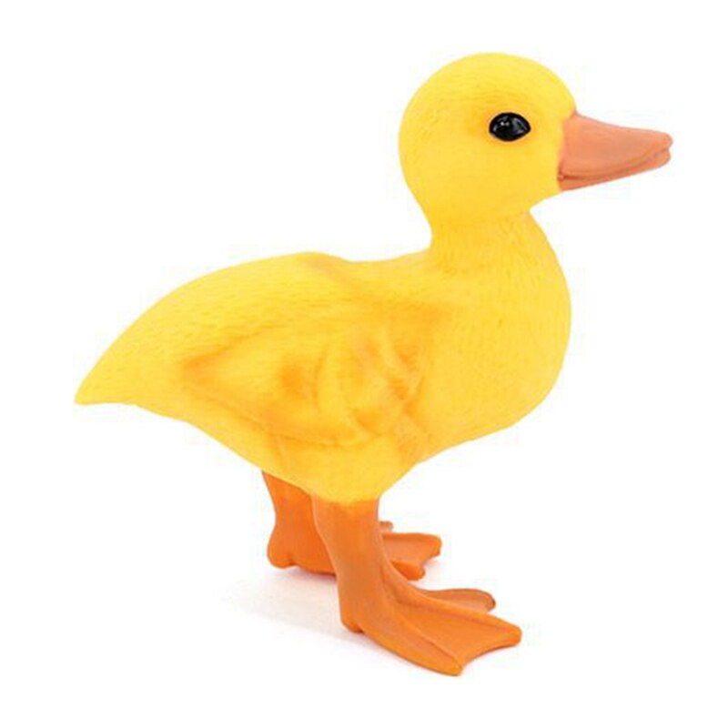 Figuras de animales de granja de patos realistas, patito, pato pequeño, figuras de animales para fiestas infantiles, Juguetes: Yellow