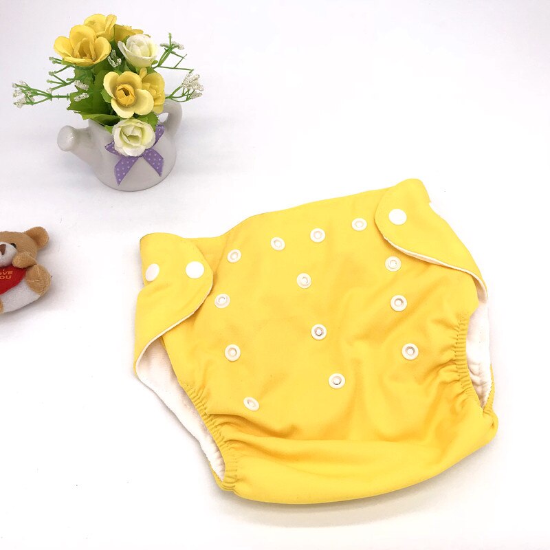 10Pc Reusable Baby Nappy Cloth Diapers Washable Boys Learning Pants: YELLOW / For winter