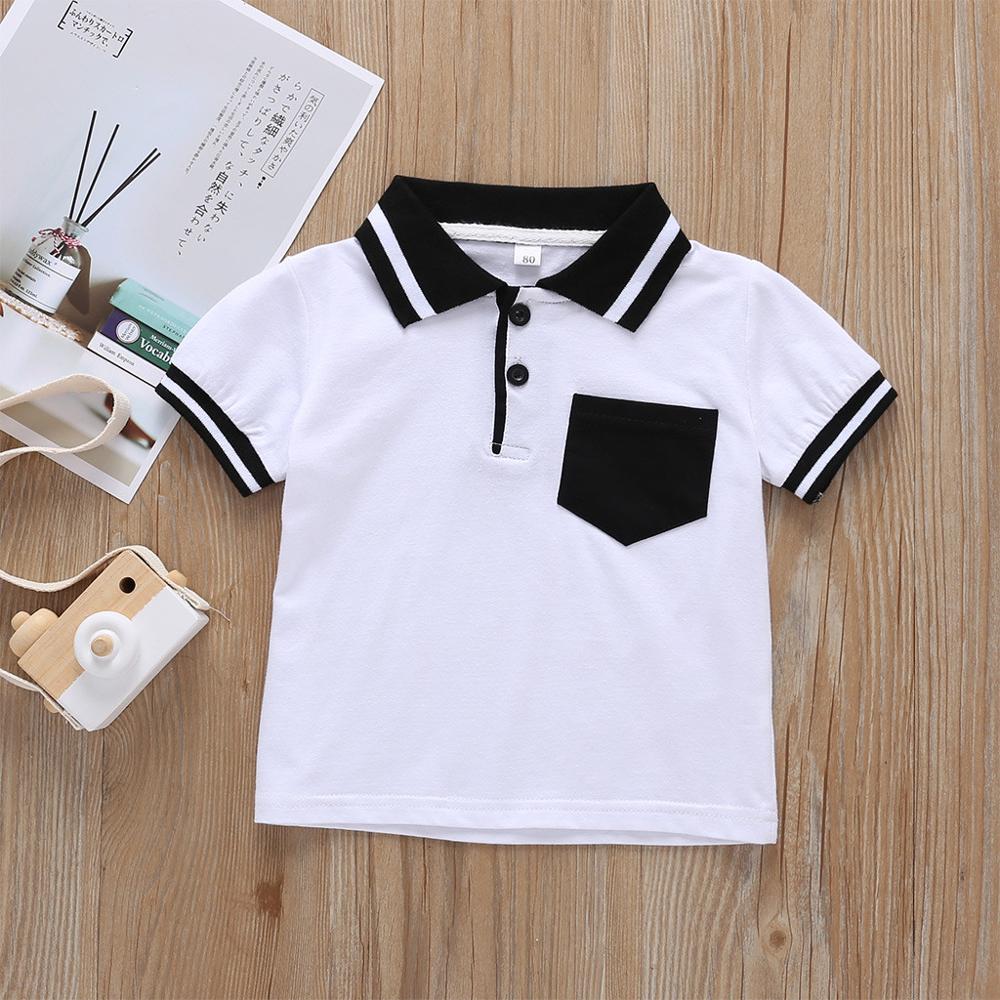 Sommer Kinder Jungen T-shirt Kurzarm Herren Revers Baby Mädchen T-shirts Baumwolle Kinder T-shirt Oansatz T Tops Junge 9M-5Y