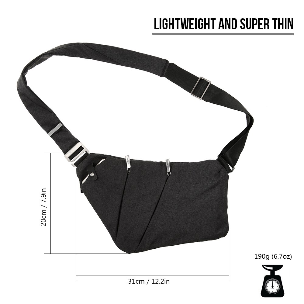 Slynge ryggsekk bryst sportsveske lett utendørs reise fotturer anti-tyveri crossbody skulder gym bag daypack for menn kvinner