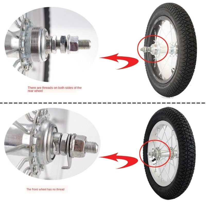 Kinderen Fiets Velg Aluminium Wielen 12/14/16/18/20 Inch Wiel Voorwiel Achterwiel Kids fiets Wiel Set Band