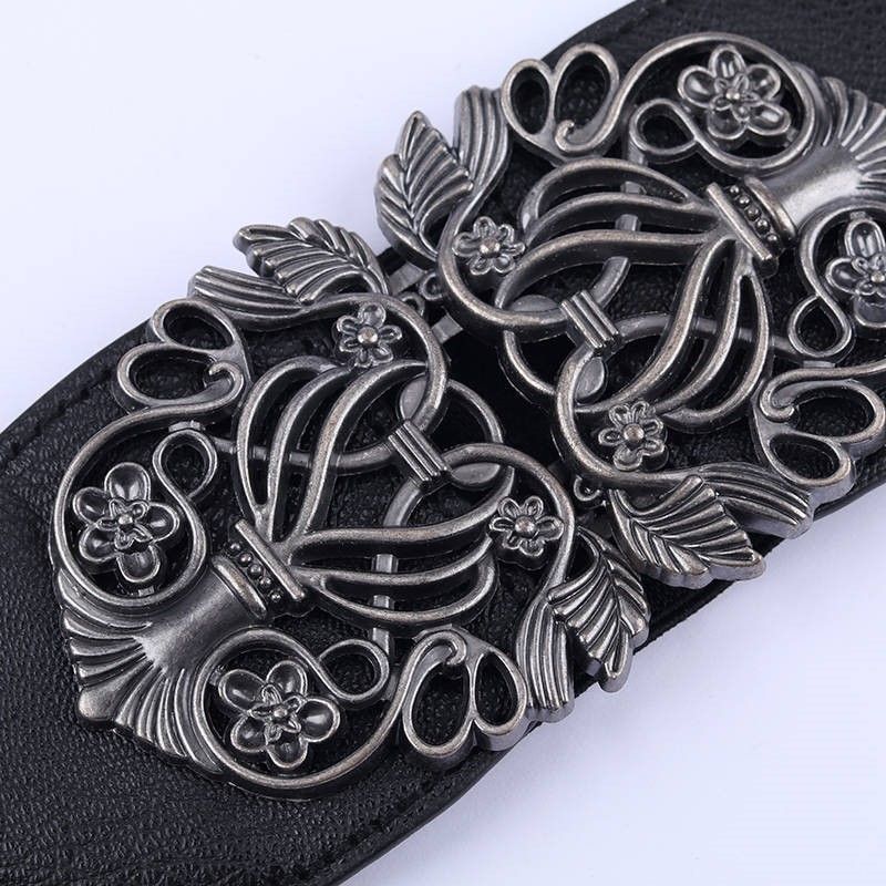 Oude Chinese Hanfu Riem Brede Taille Gordel Vrouwen Zanger Prestaties Kleding Accessoires Decoratieve Lederen Riem Gordel