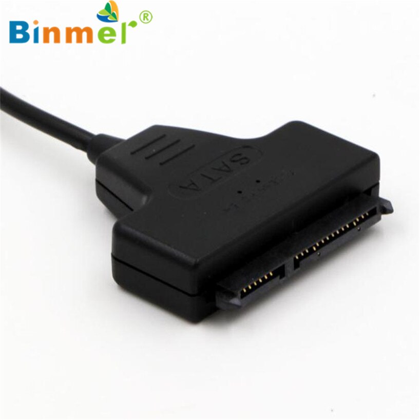 Binmer USB 2.0 SATA 7 + 22Pin à USB 2.0 câble adaptateur pour 2.5 HDD ordinateur portable disque dur transformer Micro Sep 12