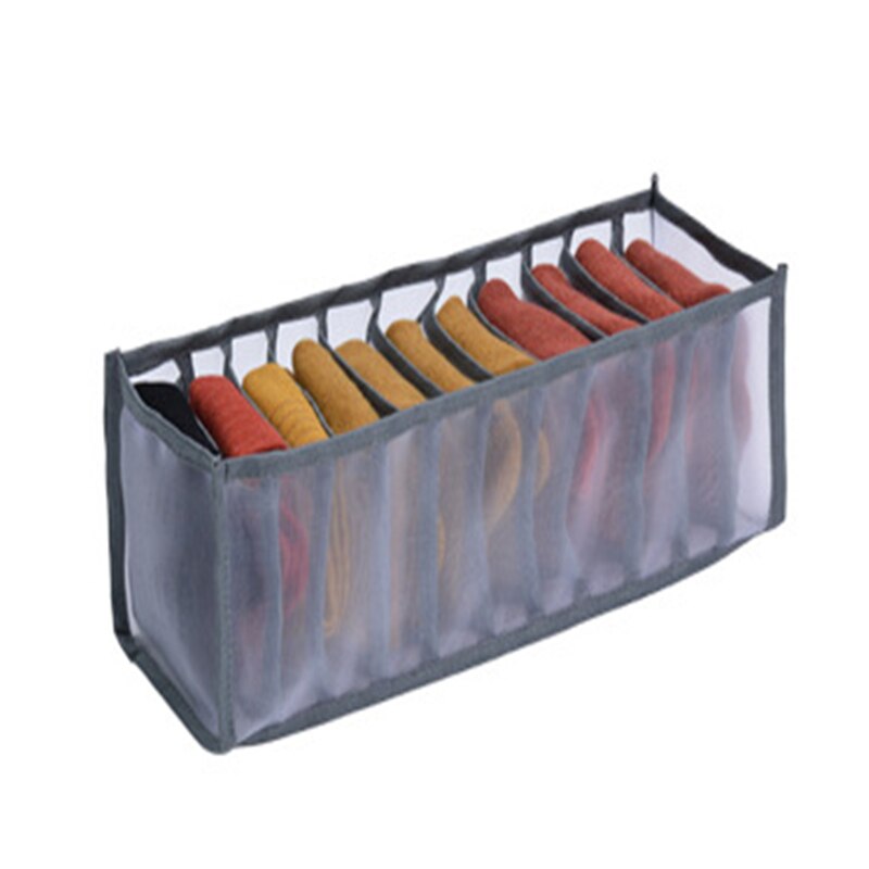 Home Room Storage Divider Dormitory Storage Box Underwear Bra Socks Panties Storage Box Wardrobe Drawer Organizer Cabinet Closet: 11 Grid / White