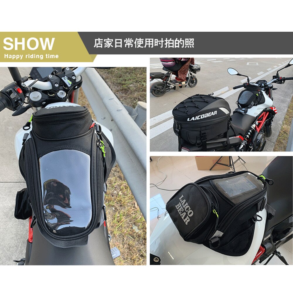 Motorcycle Bag Fuel Tank Bag Riding Fixed Strap Strong Magnetic Riding Shoulder Bag Can Touch Mobile Phone Navigation Waterproof