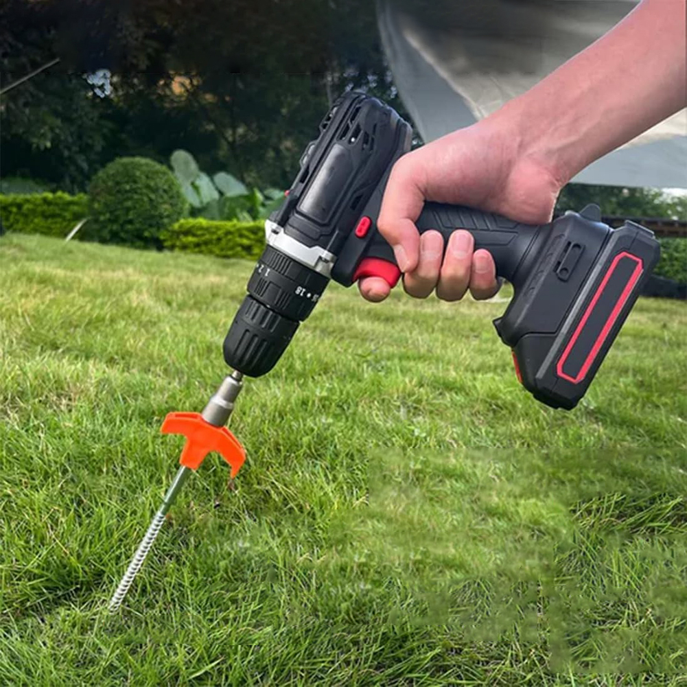 8 pezzi vite in picchetti per tenda con presa esagonale picchetti da campeggio trapano in picchetti tenda chiodo a terra picchetti per tende pesanti