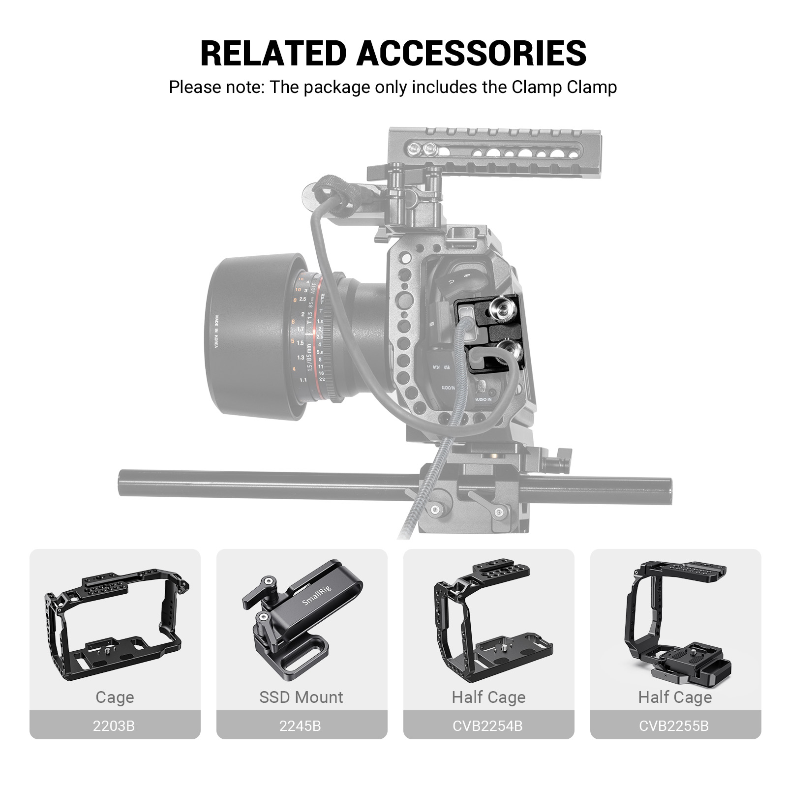 Supporto-2246 del morsetto del cavo della macchina fotografica del cinema della tasca di progettazione di Blackmagic per il morsetto del cavo della USB-C del cavo di BMPCC 4K 6K