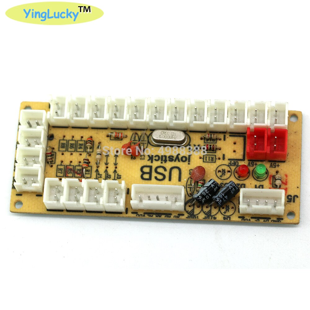 yinglucky 2 Players Arcade joysticks DIY Kit Zero Delay USB Encoder American Style Joystick 28mm Push Button HAPP joystick