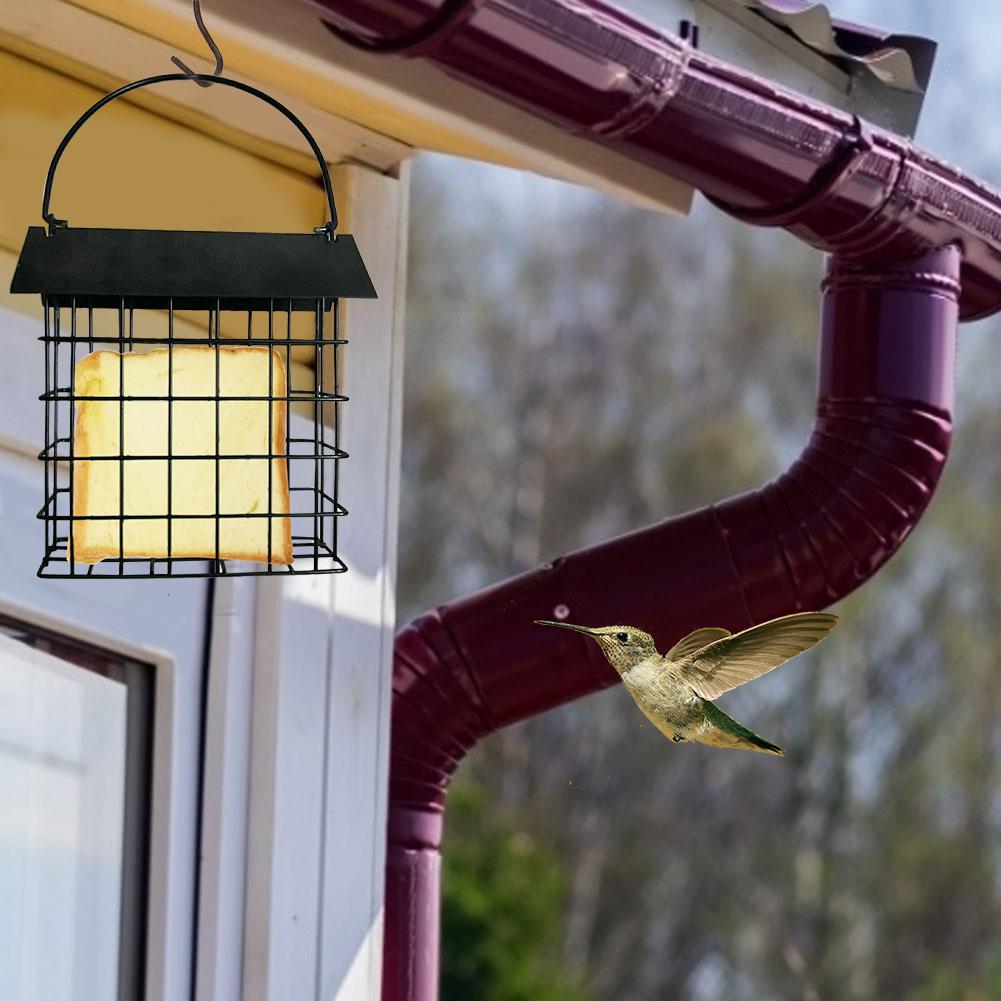 Bird Feeder Green Cube Cage Food Container Square Bread Block Bird Feeder Outdoor Bird Food Device Suet Feeder Hanging Tree DH