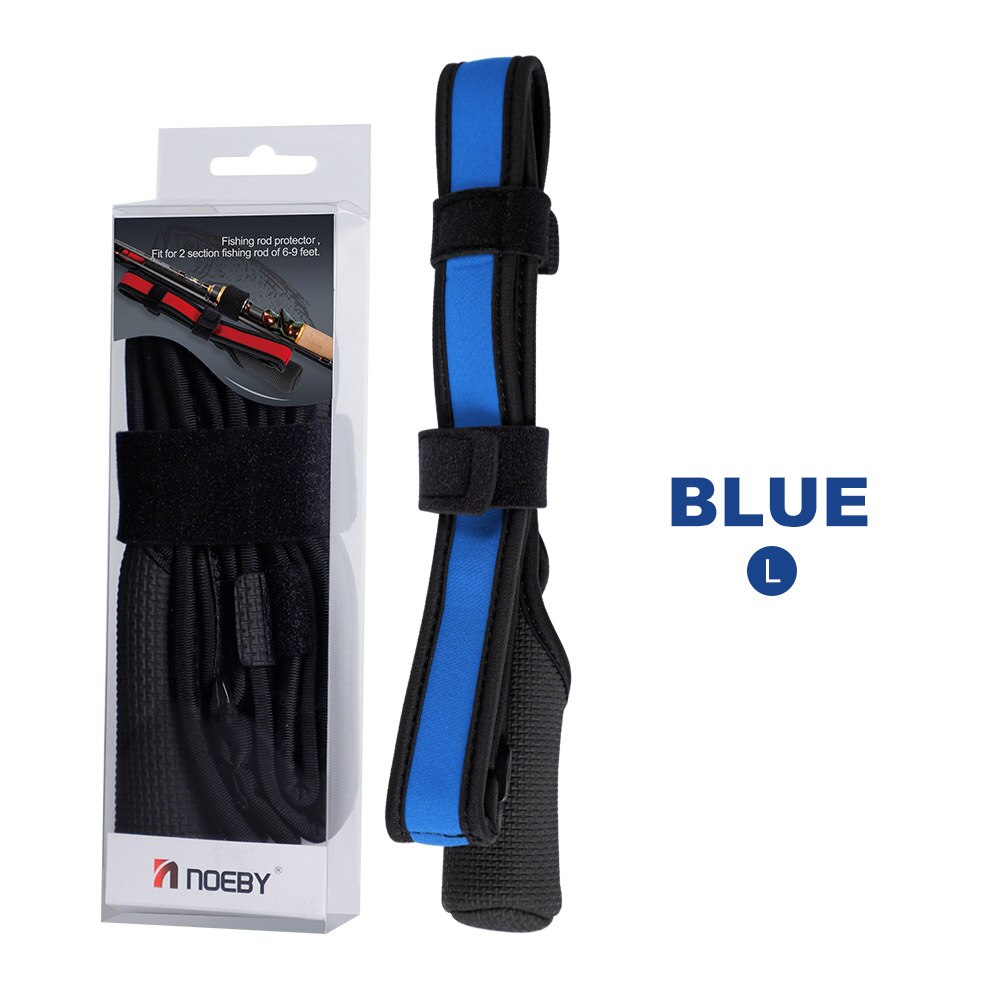 Noeby – canne à pêche Spinning et Casting, corde de Protection, sangle réglable, attache d&#39;équipement, supports de canne à pêche, 90-135cm: blue L