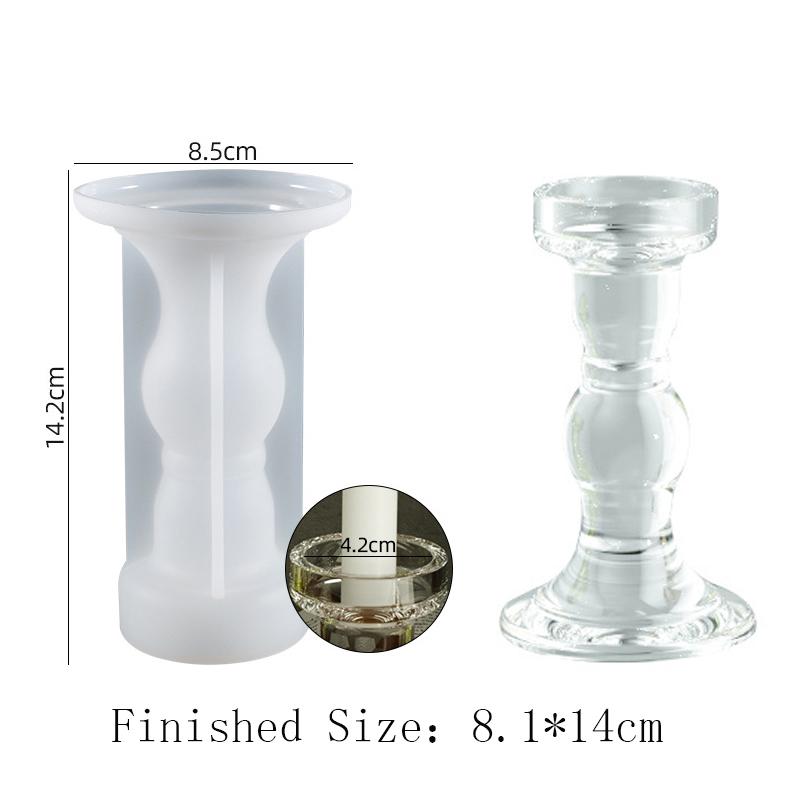 nordisch Kerzenhalter Silikon Formen für DIY Gips Zement UV Epoxidharz Kerzenhalter Wohnkultur Handgemachtes Tisch Ornament: Licht Grün