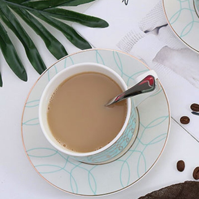 Geometrische lijn porseleinen koffiekopje en schotel engelse afternoon tea kopje britse zwarte theekop eenvoudige koffiebenodigdheden
