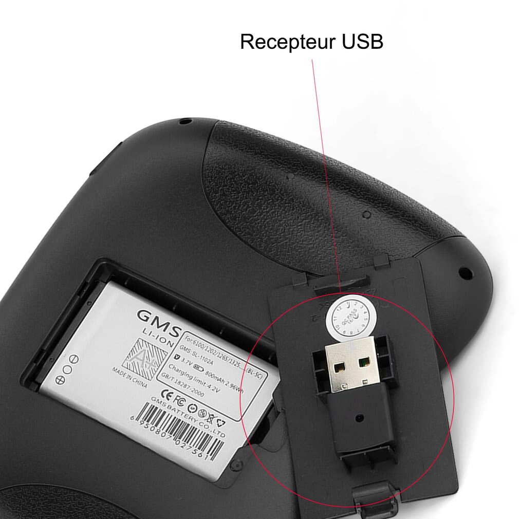 2.4GHz Mini clavier QWERTY sans fil avec rétro-éclairage pour bureau/ordinateur portable double souris USB récepteur Plug and Play 4 langues