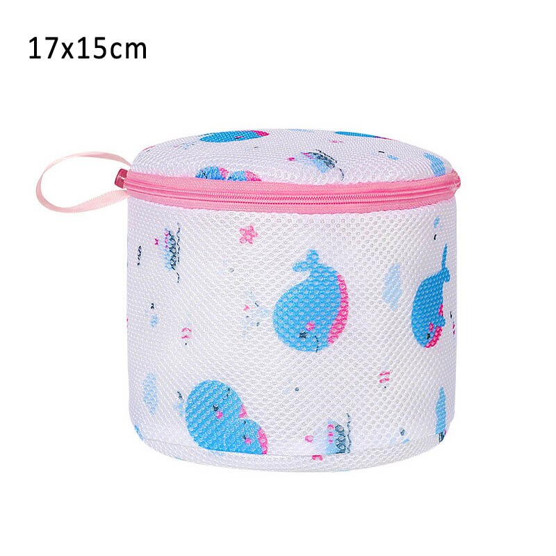 1 stuk ondergoed organizer bh mesh net duurzaam polyester japanse stijl waszak met rits waszakken badaccessoires: Walvis
