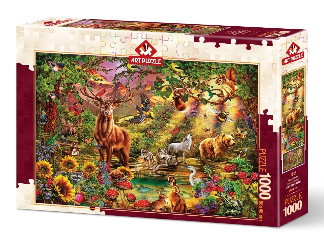 Art Puzzle Magical Forest 1000 Piece Jigsaw Puzzle: Default Title