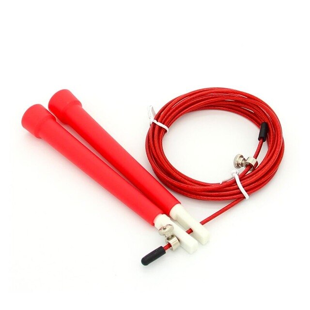 Adjustable Speed Jump Rope Steel Wire Skipping Skip Fitness Crossfit Exercise Workout 3 Meters Home Gym And Exercise Equipment: Red