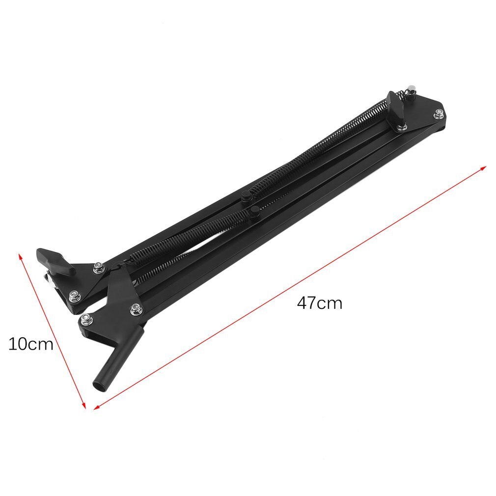 Extendable Recording Microphone Suspension Boom Arm Stand Holder with Clip Table Mounting Clamp for Studio Broadcast Black