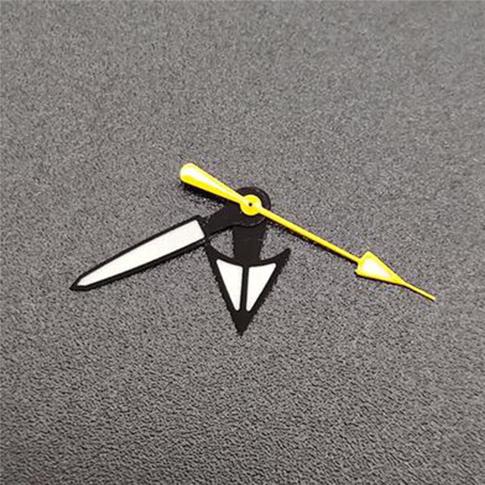 Minimalistischen Uhr Nadel C3 Stark Grün Luminou Uhr Hände für NH35 NH36 4R36 Uhr Bewegung: Black Yellow