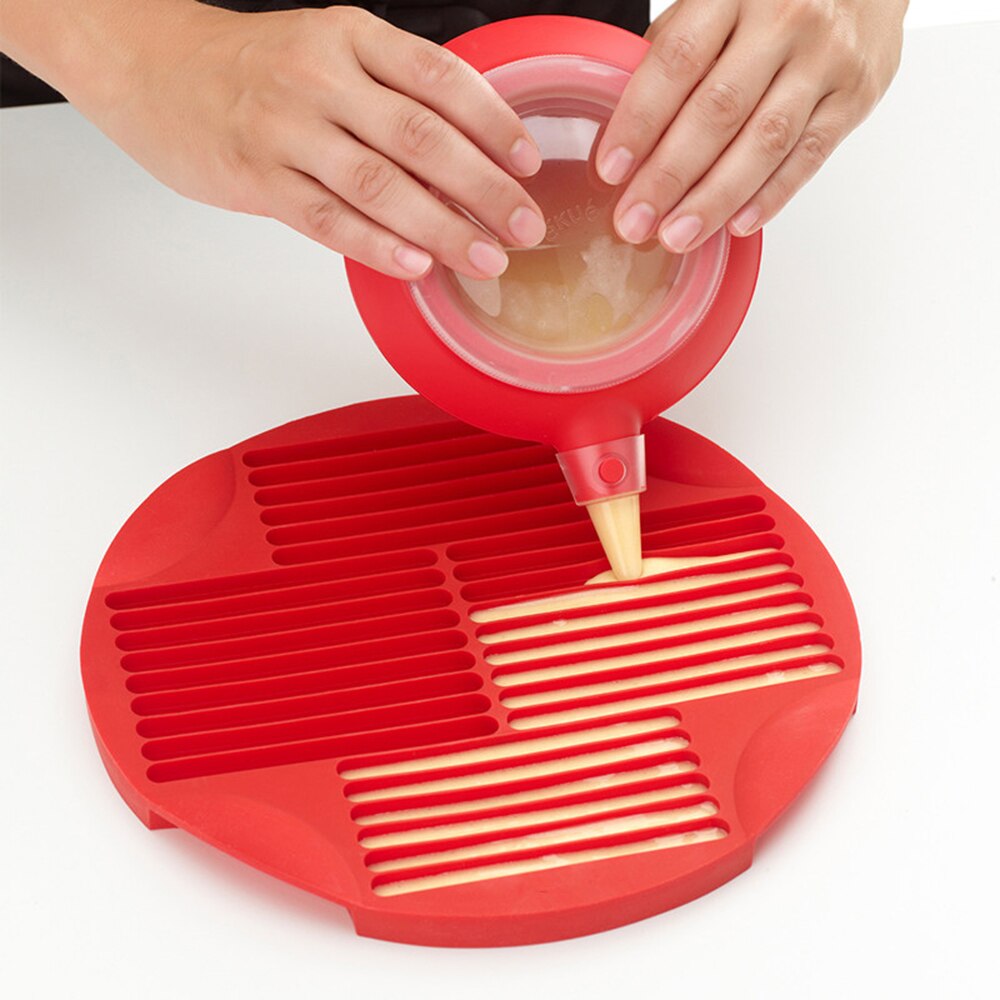 Food Grade Silicone Finger Shape Biscuit Molds Diy Chocolate Lollipop Mold Long Strip Cookie Baking Tray
