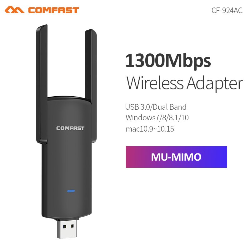 Comfast Dual Band 2.4G & 5G Ac Router Draadloze Signaal USB3.0 Wifi Speed Adapter Extender Wifi Externe Netwerk kaarten: CF-924AC