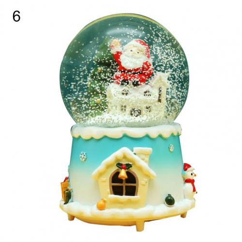 Miniature Decorative Christmas Glass Snow Globe Ornament Display Glass Snow Globe Party Decoration:  M 6