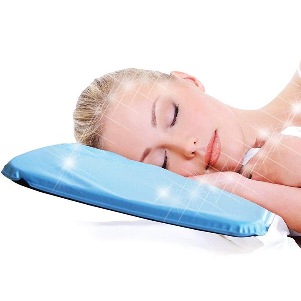 Almohadilla de Gel refrigerante para cama, almohada de ayuda Natural refrigerada, cómoda para dormir, viajar, dormir, con hielo, B5J4