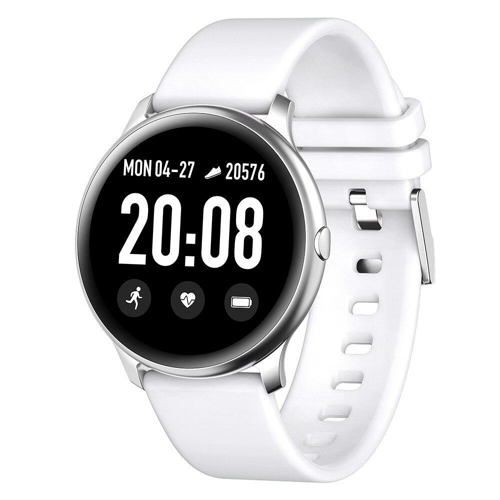 Smart Watch With Heart Rate Monitor Men Sport Smartwatch Message Reminder Sport Fitness Tracker For Android IOS Xiaomi: White