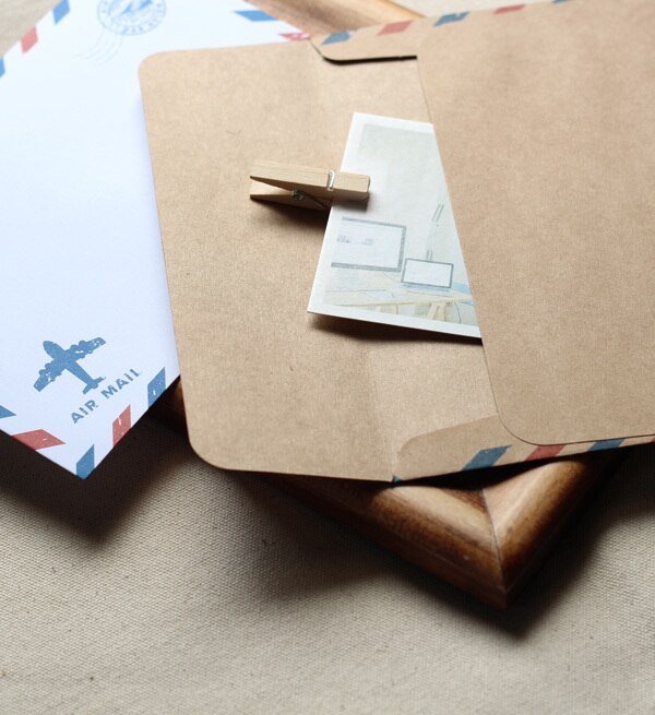 A6 Luftpostumschläge 50 stücke/retro Braun Umschläge/Hochzeit einladung umschläge ohne postkarte