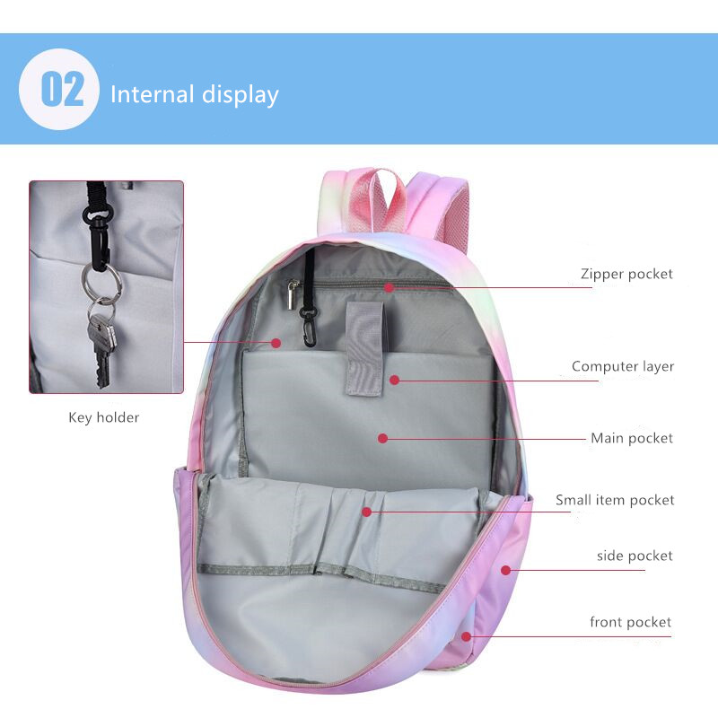 Vento Marea School Bag For Girl Travel Women Backpack Youth College Student Laptop Book Rucksack Preppy Style Waterproof Bagpack