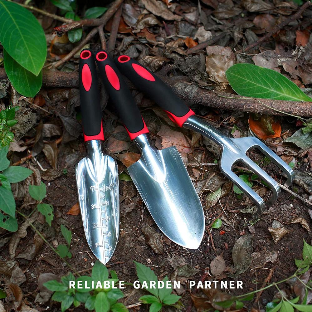 3pcs Garden Tools Set Cultivating Planting Trowel Pruner Cultivator Shovels Spades Garden Tools With Ergonomic Handles