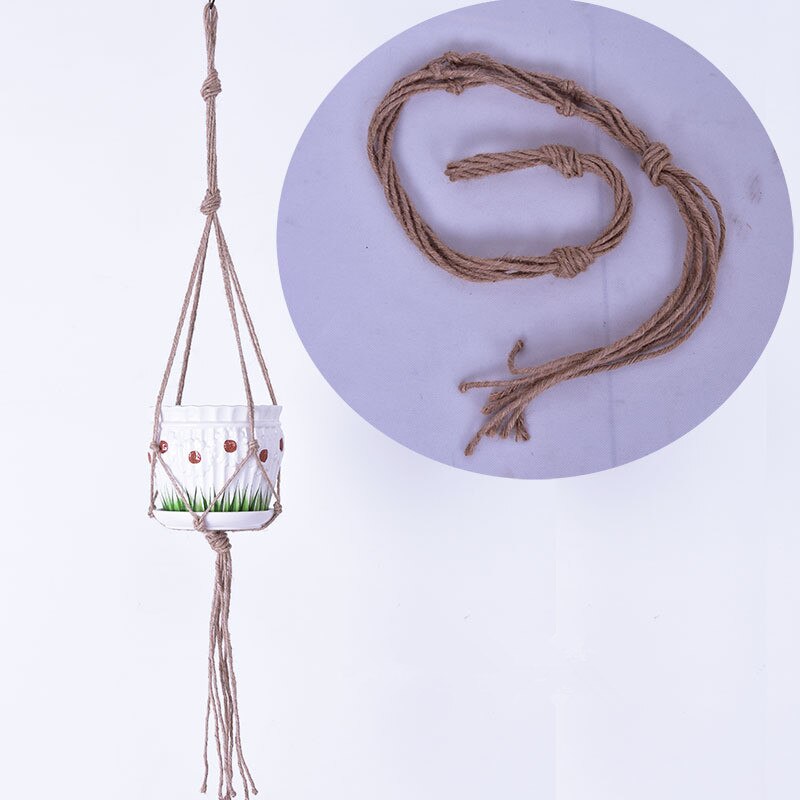 Handgemaakte Macrame Plant Hanger Bloempot Hanger Mand Lifting Touw Opknoping Pannenlap Voor Wanddecoratie Countyard Tuin: 1