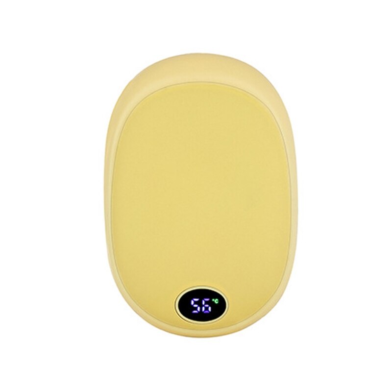 2 In 1 USB Heater Rechargeable Electric Warmer Quick Hand Warmer Heat Heater Light Safety Pocket Mobile Power 10000 mAh: Yellow