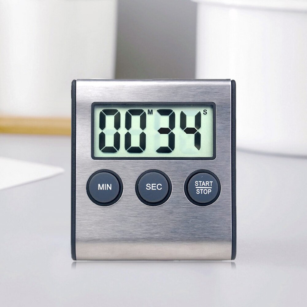 Kitchen Countdown Timer Multifunctional LCD Digital Screen Stopwatch Cooking Baking Alarm Reminder Magnet Clock with Stand