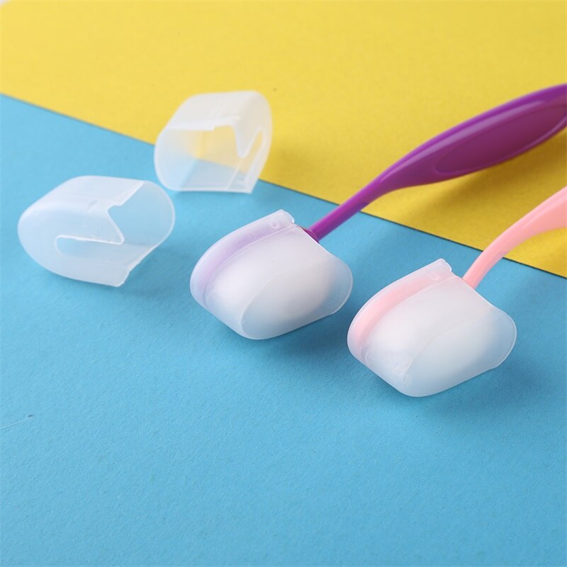 10pcs Colorful Smooth Brush Blending Brushes Drawing Painting Flat Brushes Kit With Cap For Scrapbooking Cards Making Ink Tools